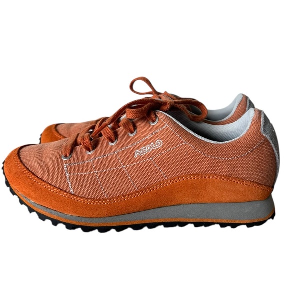 Vintage Asolo Classic Women's Sz US 7.5 Hiking Trail Mountain Shoes Orange - Picture 2 of 16